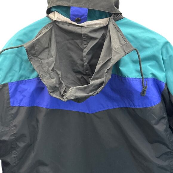 SJB St Johns Bay Vintage 90s Green Black Ski Jacket Plush Winter Coat Men Large - Picture 6 of 11